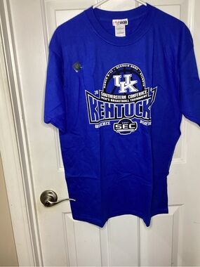 Vintage 2007 Kentucky Wildcats SEC Tournament Blue T-Shirt Men’s NCAA Basketball